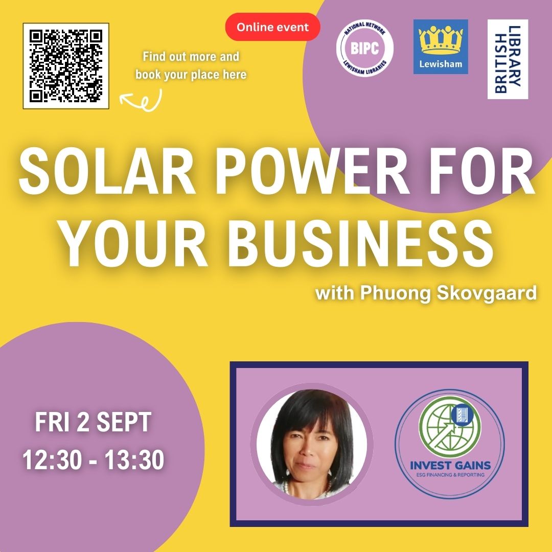 BIPC Lewisham (@bipclewisham) on Twitter photo Learn how solar energy could provide your business with a greener and more financially sustainable future in this enlightening webinar, designed for the community's residents and businesses.
2 September 12.30-1.30pm. Book your free space here eventbrite.co.uk/e/solar-power-…
<a href="/BIPC/">Business & IP Centre</a> Learn how solar energy could provide your business with a greener and more financially sustainable future in this enlightening webinar, designed for the community's residents and businesses.
2 September 12.30-1.30pm. Book your free space here eventbrite.co.uk/e/solar-power-…
<a href="/BIPC/">Business & IP Centre</a>