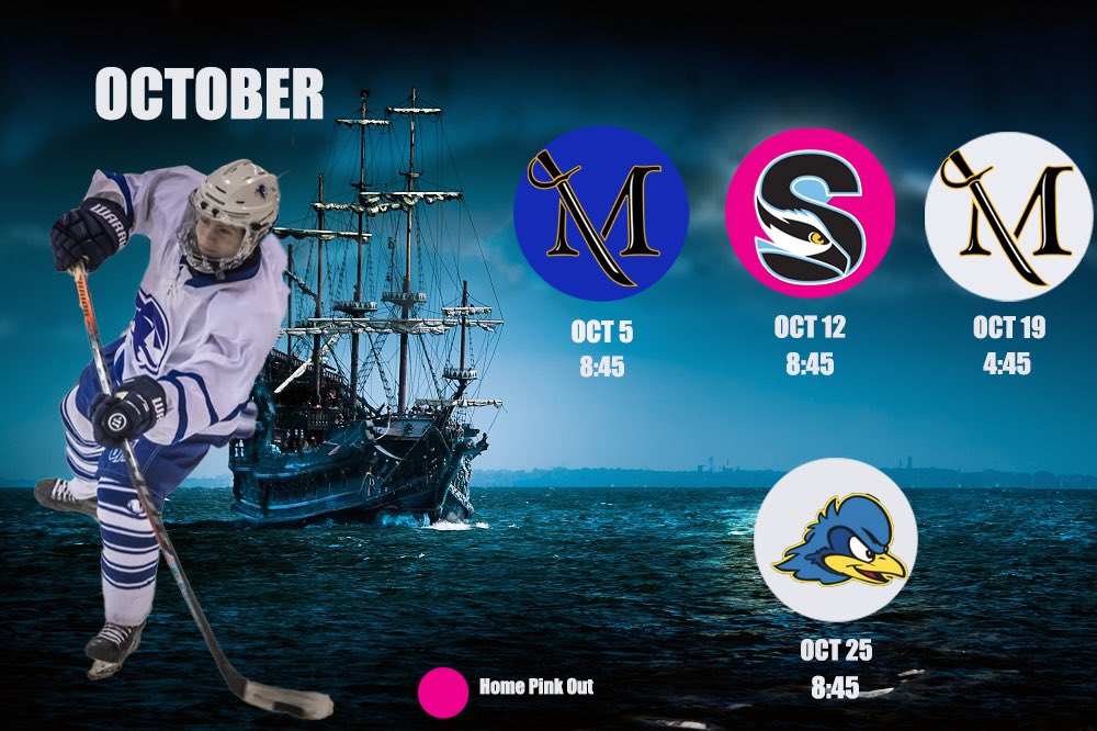 HALL_PUCK's tweet photo. The Seton Hall Pirates 2024-25 club ice hockey schedule part 1 https://t.co/VqRBNRsOOT