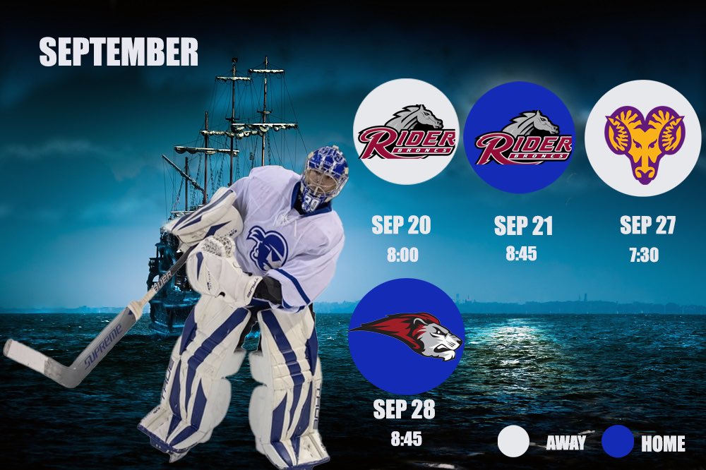 HALL_PUCK's tweet photo. The Seton Hall Pirates 2024-25 club ice hockey schedule part 1 https://t.co/VqRBNRsOOT