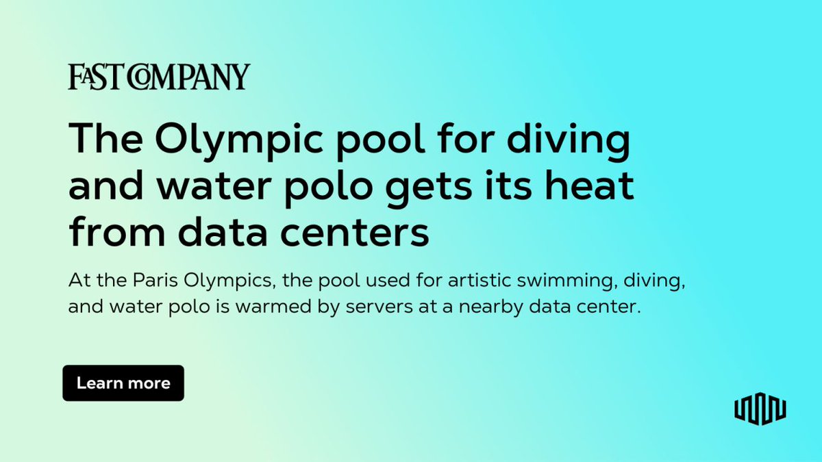 Equinix's tweet photo. Sustainability innovation at its finest! Read this @FastCompany article and learn how #Equinix's PA10 data center is heating the Olympic pool in Paris, reducing energy consumption and promoting a greener future. https://t.co/NtkJkPHUGG https://t.co/fdHITW1k7P