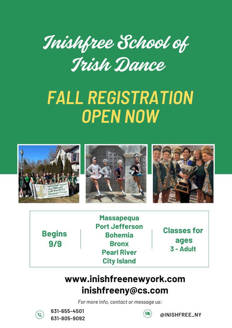 inishfreefeis's tweet photo. Fall registration now open! https://t.co/d5GZjKMqn5