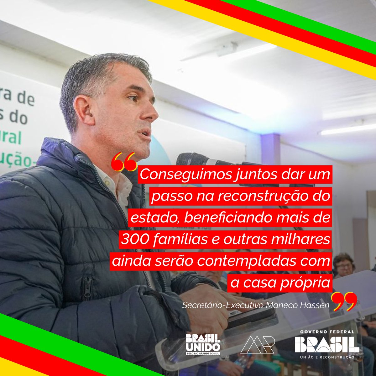 Os ministérios das Cidades e da Reconstrução do RS assinaram 307 contratos do Minha Casa, Minha Vida Rural em Marques de Souza, para atender 30 municípios afetados pelas chuvas de 2023. O investimento é de R$ 25,7 milhões, com R$ 45 milhões autorizados para 600 unidades.