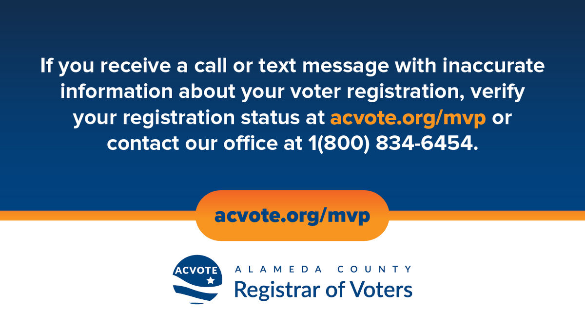 Alameda County Registrar of Voters tweet media