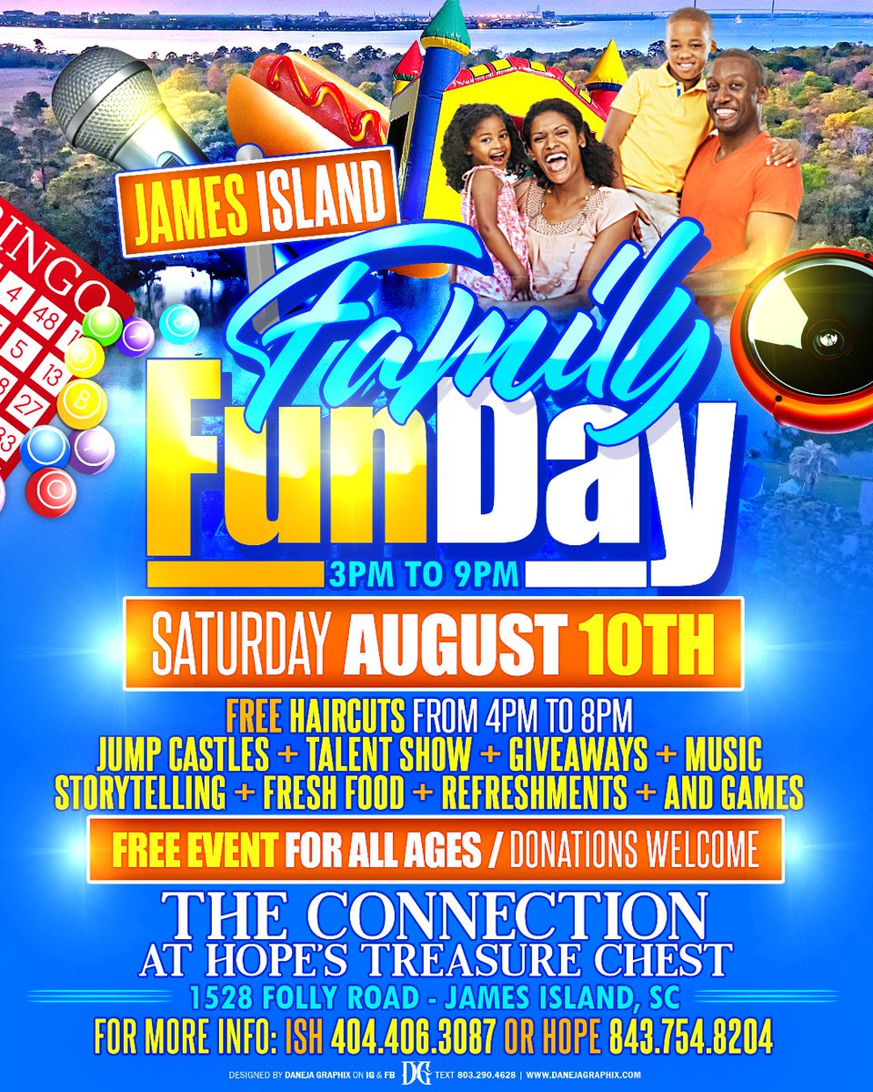 Come see us tomorrow at the James Island Family Fun Day from 3pm - 9pm, and get your fast, free, and confidential HIV test!