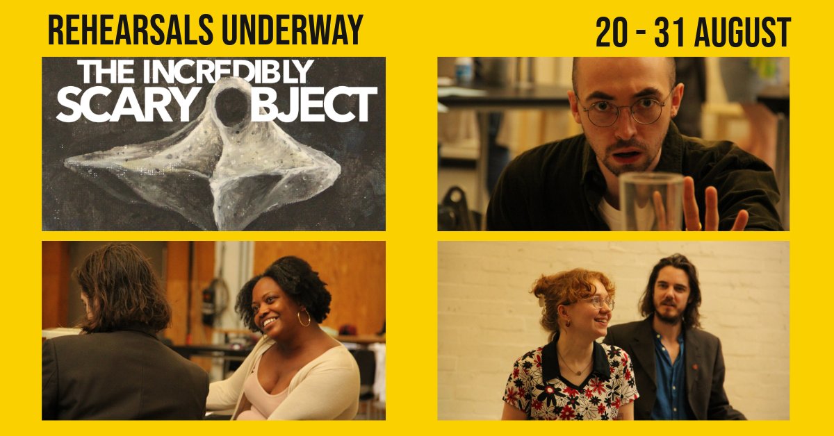 ‘The Incredibly Scary Object’ from Sosij Productions opens soon!
Take a peek behind the scenes in rehearsals.
A probe has gone silent on its way to a new interstellar object. What is going on in outer space?
Runs 20 – 31 August. <a href="/ScaryObjectPlay/">The Incredibly Scary Object</a> 
Booking: bit.ly/4etlu2H