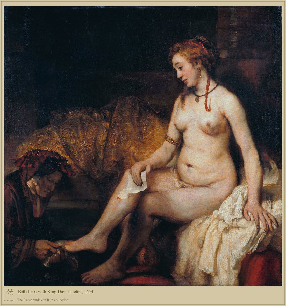 cardanoart_'s tweet photo. Bathsheba with King David's letter, 1654 by Rembrandt, arrived on the blockchain.            

#MintingNow #CNFT #Cardano #ada #art #Rembrandt #NFT #NFTdrop #CardanoNFT https://t.co/dNJDoi93hC