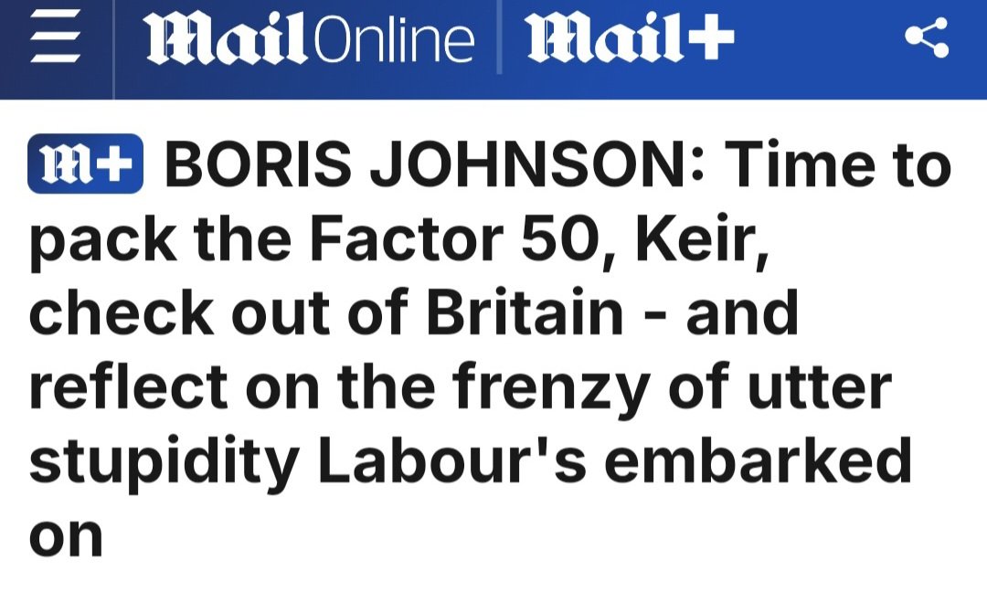 Boris Johnson sinking further and further into irrelevance 

This is even worse than the usual garbage he gets AI to write for him 😂