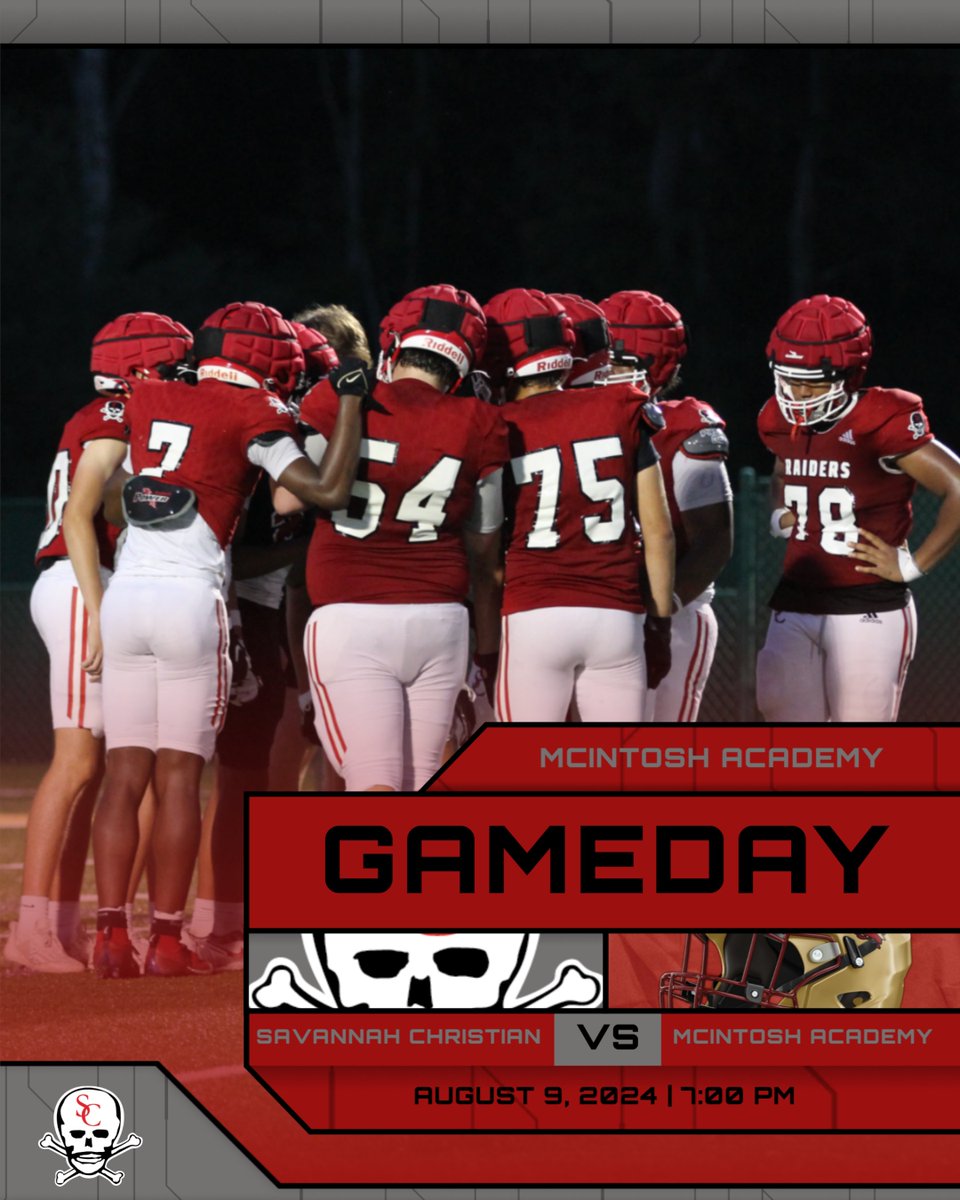 Come out and support the Raider football team tonight as they host McIntosh County Academy in a preseason scrimmage at 7:00p at Pooler Stadium!