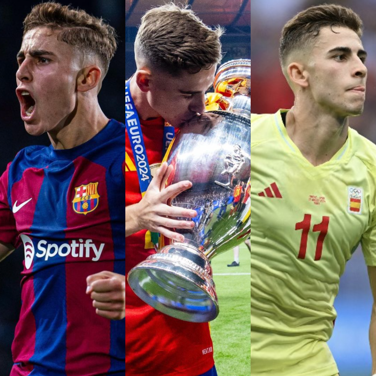InvictosSomos's tweet photo. ¿La temporada de Fermín López? Fue el mediocampista más goleador (11) del FC Barcelona a lo largo del curso, convirtiendo en la Liga, El Clásico, Copa del Rey y UEFA Champions League. Formó parte de la Selección de España que conquistó la Eurocopa. Y, para finalizar, fue el máximo goleador de España (6 goles en 6 partidos) y el MVP del torneo en los Juegos Olímpicos de París 2024. Y pensar que hace 1 año estaba jugando en la tercera categoría del fútbol español. Qué manera de presentarse en la élite. LLEGÓ PARA QUEDARSE.