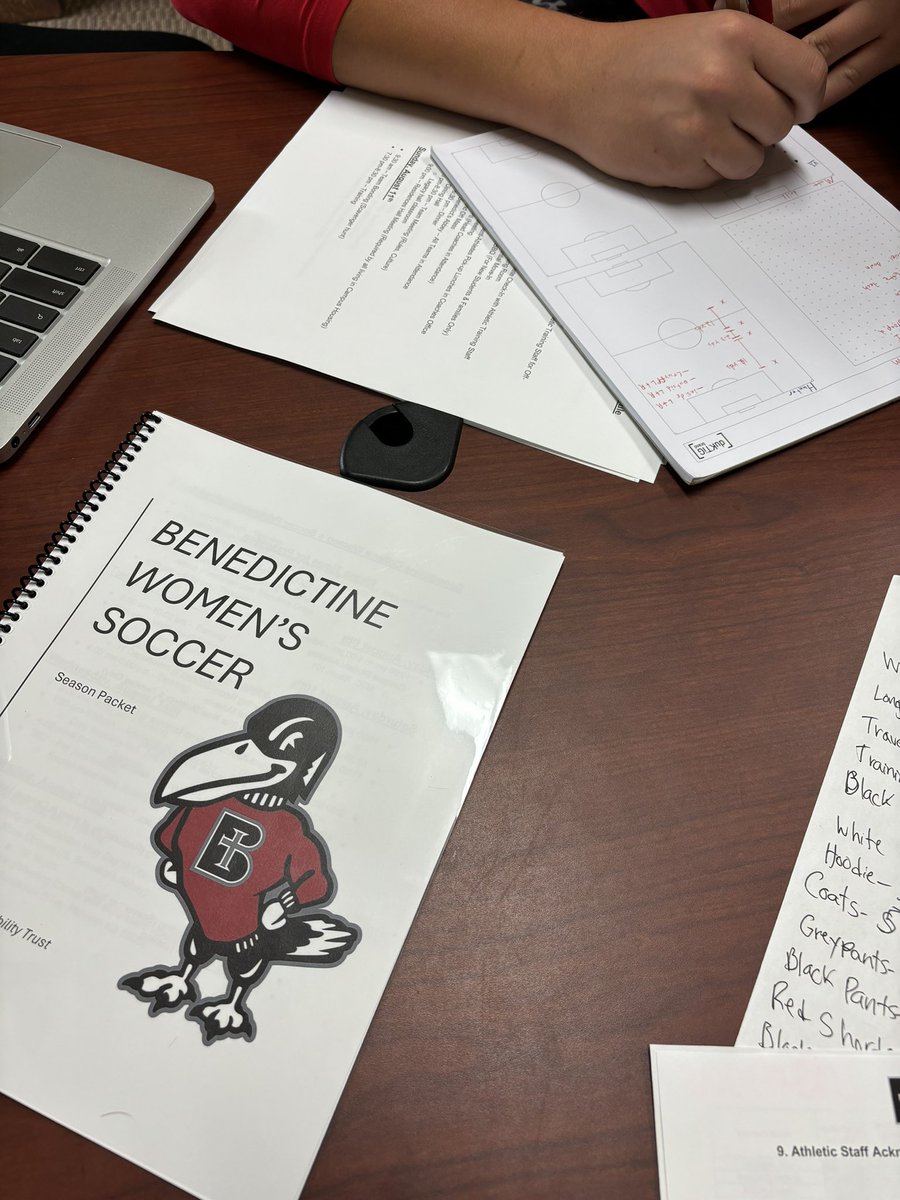 Beginning to look a lot like preseason!  Organizing our first few sessions! Beyond excited for my first season in charge at <a href="/RavenWSoccer/">Benedictine WSoccer</a>