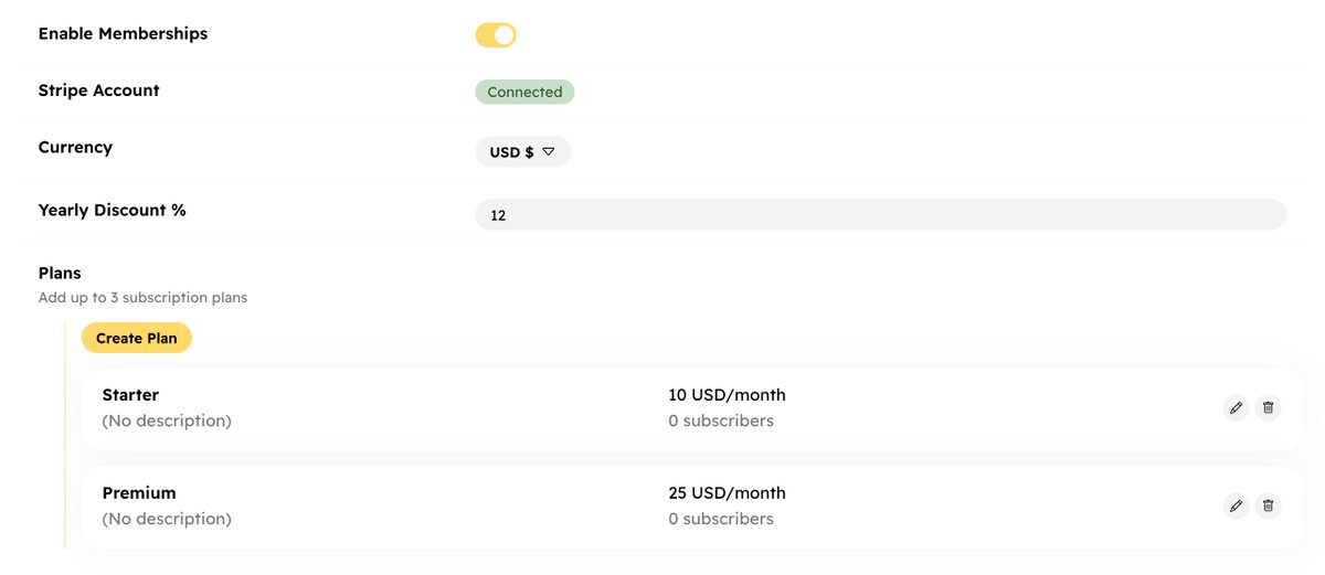 HyvorHQ's tweet image. 🖥️ Customizable plans for your community!
Use Hyvor Talk&apos;s Memberships to display and manage subscription plans with our user-friendly UI. Easy setup, happy users! #MembersOnly #gatedContent