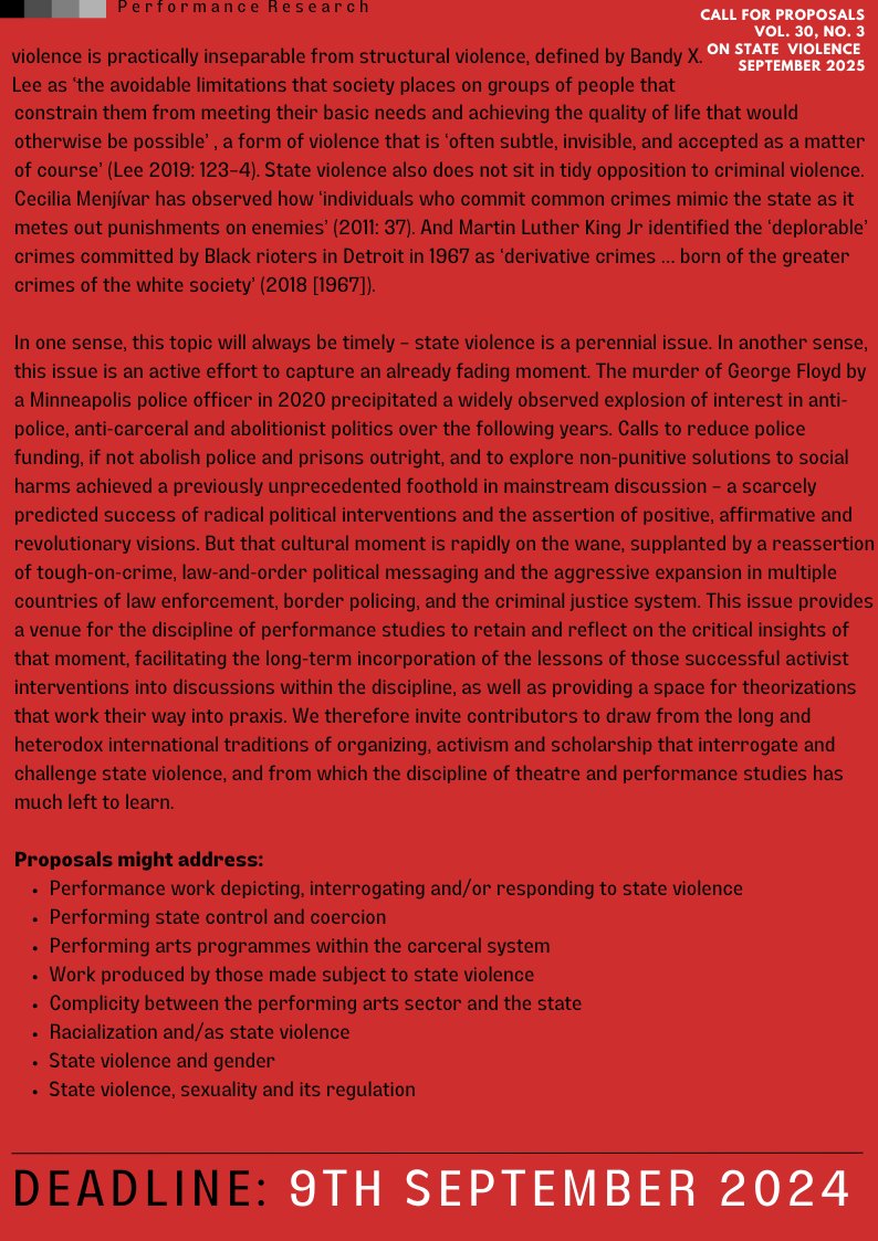 Performance Research tweet media
