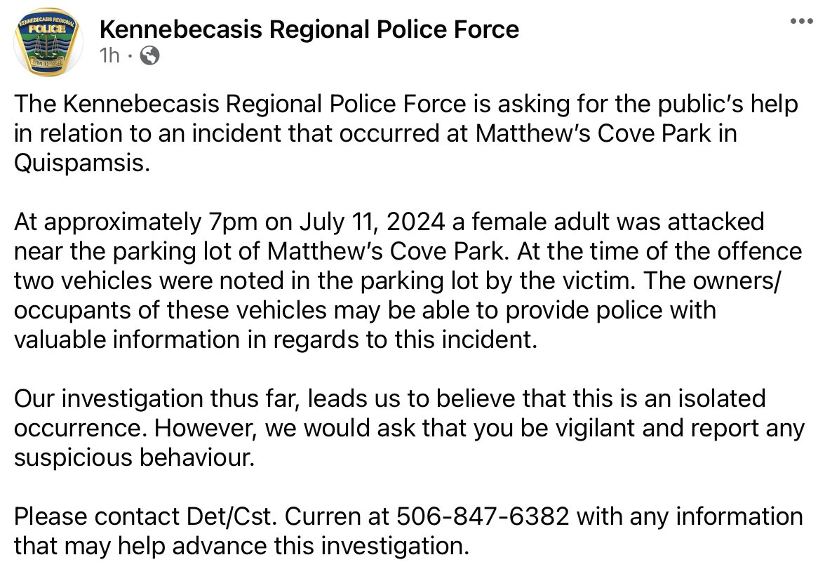 For public awareness. This was reported to police on August 8th, 2024.