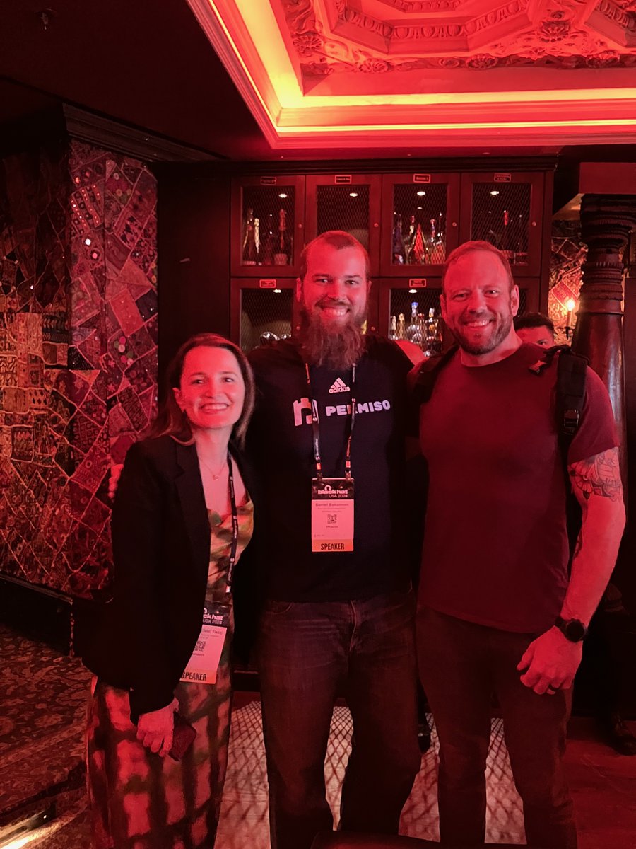 Daniel Bohannon (@danielhbohannon) on Twitter photo <a href="/BlackHatEvents/">Black Hat</a> has been such a great time connecting w/good friends! Some things never change - like <a href="/TrustedSec/">TrustedSec</a> throwing down great parties with lots of genuine conversations & exchanging LDAP ideas with <a href="/sabi_elezi/">Sabi</a> & me ;)
Thanks <a href="/HackingDave/">Dave Kennedy</a>, <a href="/Ben0xA/">ben0xa</a>, <a href="/curi0usJack/">Jason Lang</a>! <a href="/BlackHatEvents/">Black Hat</a> has been such a great time connecting w/good friends! Some things never change - like <a href="/TrustedSec/">TrustedSec</a> throwing down great parties with lots of genuine conversations & exchanging LDAP ideas with <a href="/sabi_elezi/">Sabi</a> & me ;)
Thanks <a href="/HackingDave/">Dave Kennedy</a>, <a href="/Ben0xA/">ben0xa</a>, <a href="/curi0usJack/">Jason Lang</a>!