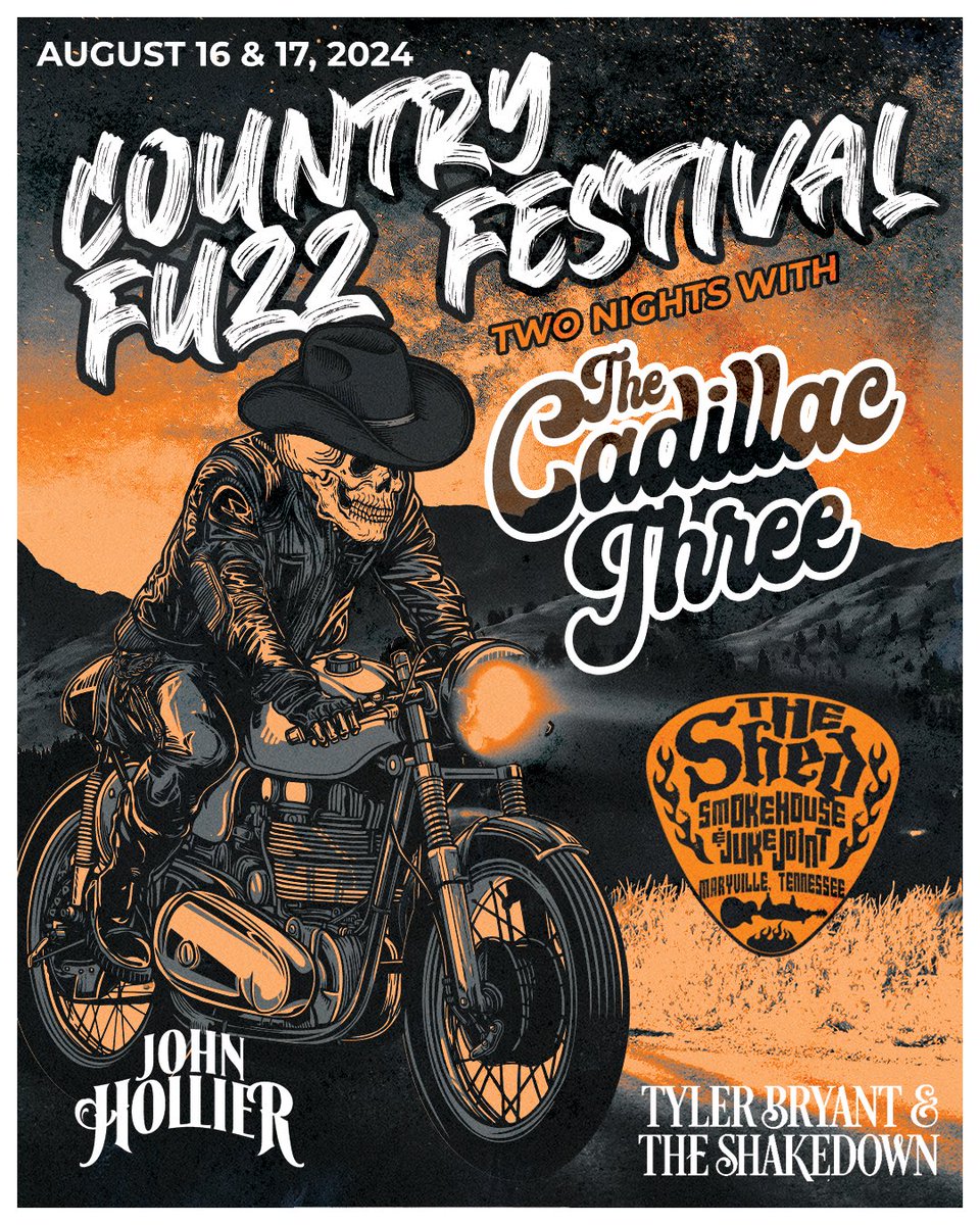 thecadillac3's tweet photo. How we’re feeling about Country Fuzz Fest being ONE WEEK away 🤘 Get ready to rock August 16 and 17 at @shedjukejoint! Get your tickets now! https://t.co/5i4gQG9txe https://t.co/vRqopAd3Bx