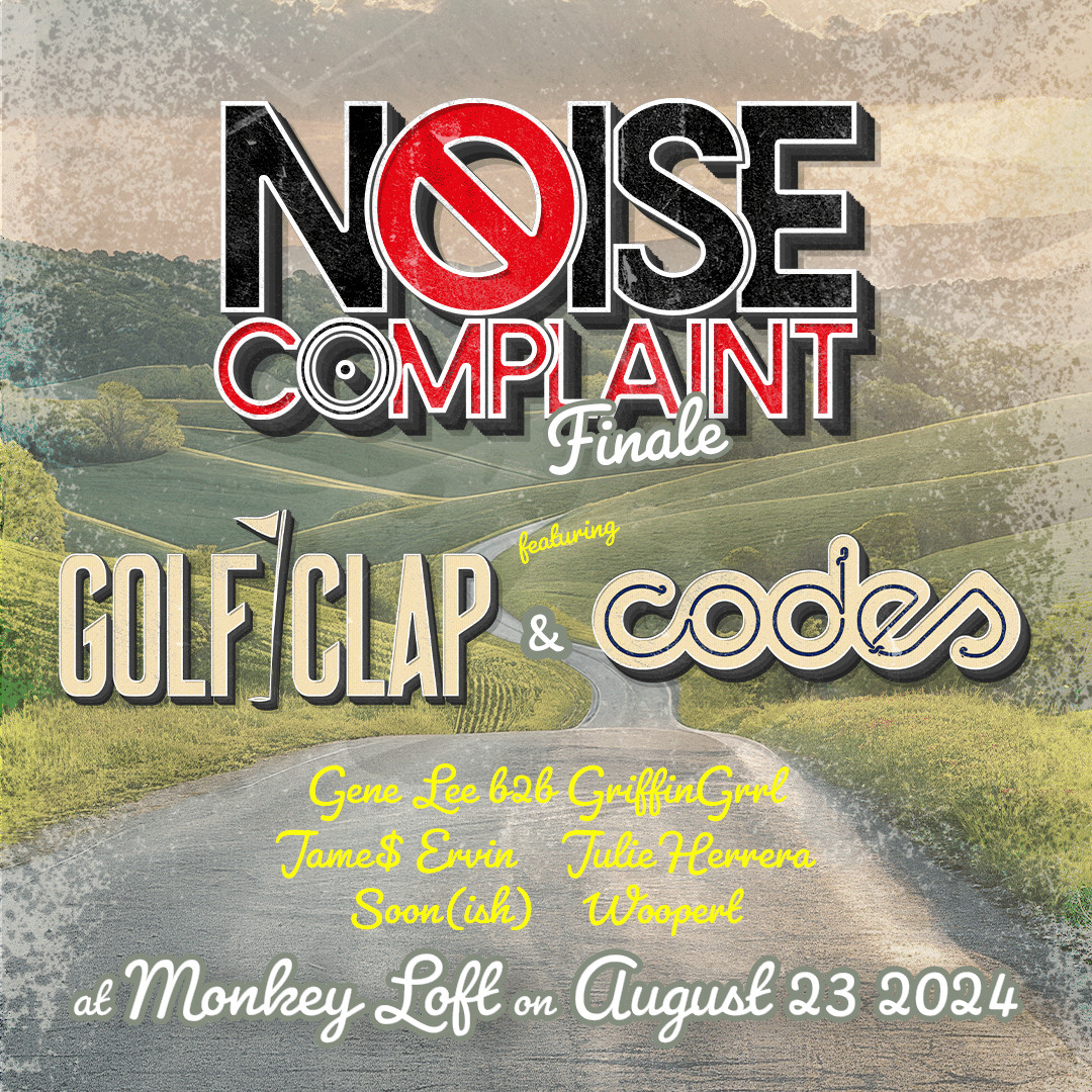 noisecompsea's tweet photo. 🗣️🗣️  Join us Friday, August 23rd @ Monkey Loft for our very last event -- feat. GOLF CLAP &amp; CODES + local legendary DJs. 🥳

Tix are already 50% SOLD OUT!
Get tix while they last 🔜  https://t.co/yKuxogKSJW

We can't wait to dance one last time with you all 🔇🖤 https://t.co/73O2eDrCtj