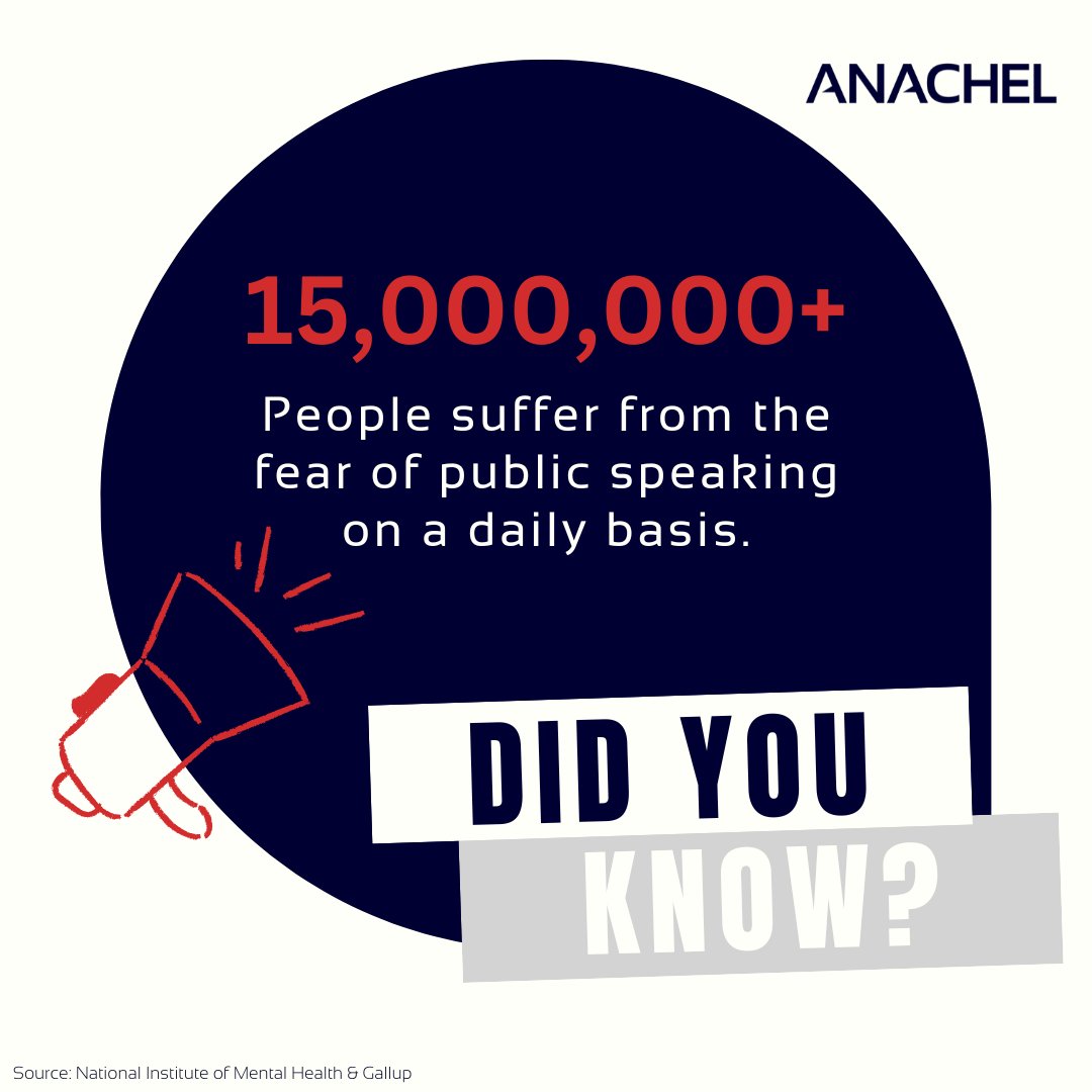 AnachelStrategy's tweet photo. You are not alone. Millions of people struggle with public speaking.

With practice and the right preparation, anyone can overcome their fear. #PublicSpeaking https://t.co/5gTZ9tlobB