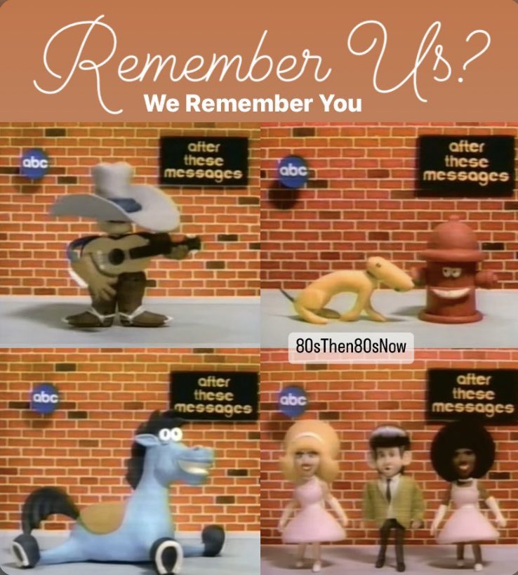 80sThen80sNow's tweet photo. For a While, Saturday Mornings Featured These Cute and Funny Bumpers. Do You Remember Them?
#AfterTheseMessages #saturdaymornings #saturdaymorning #saturdays #childhoodmemories #nostalgia https://t.co/NRnn9STU0T