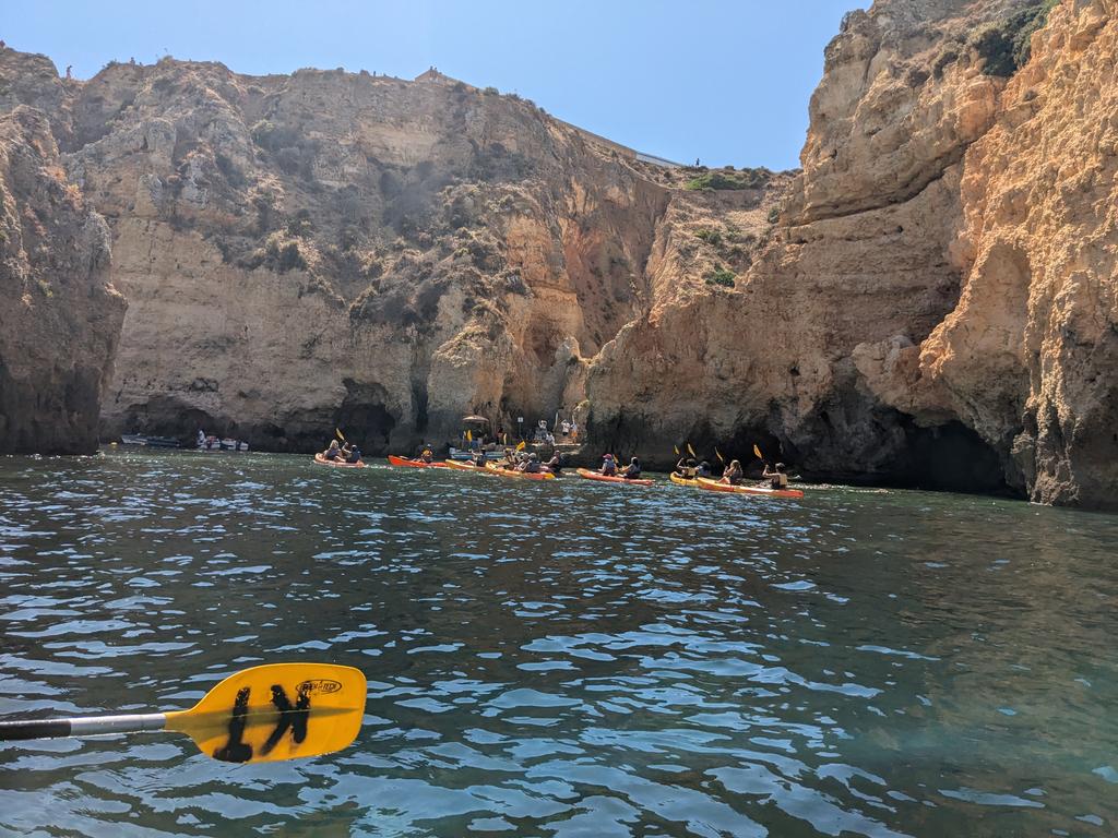 GoucherSoccer's tweet photo. Had a quality training session in the morning followed up by kayaking in caves in the Algarves https://t.co/a853pIhz2k