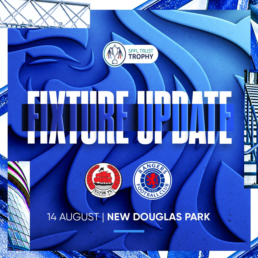 Rangers Academy (@rfc_youth) on Twitter photo π
#RangersFC Academy can confirm details of the B Teamβs <a href="/SPFLTrust/">SPFL Trust</a> Trophy Second Round Clash away to Clyde next week.
Find all the info and tickets here π rng.rs/3yGFwqj π
#RangersFC Academy can confirm details of the B Teamβs <a href="/SPFLTrust/">SPFL Trust</a> Trophy Second Round Clash away to Clyde next week.
Find all the info and tickets here π rng.rs/3yGFwqj