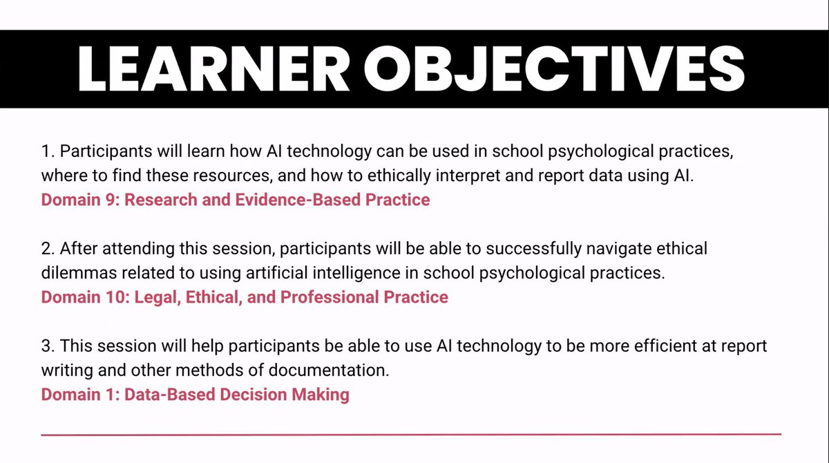 School psychologists mean business when it comes to working within our code of ethics.  Participants on a virtual platform from across the nation are learning how to work ethically in the world of AI. Thank you Dr. Byron McClure and your team!  <a href="/SchoolPsychLife/">Dr. Byron McClure</a> <a href="/schoolpsychai/">School Psych AI</a>