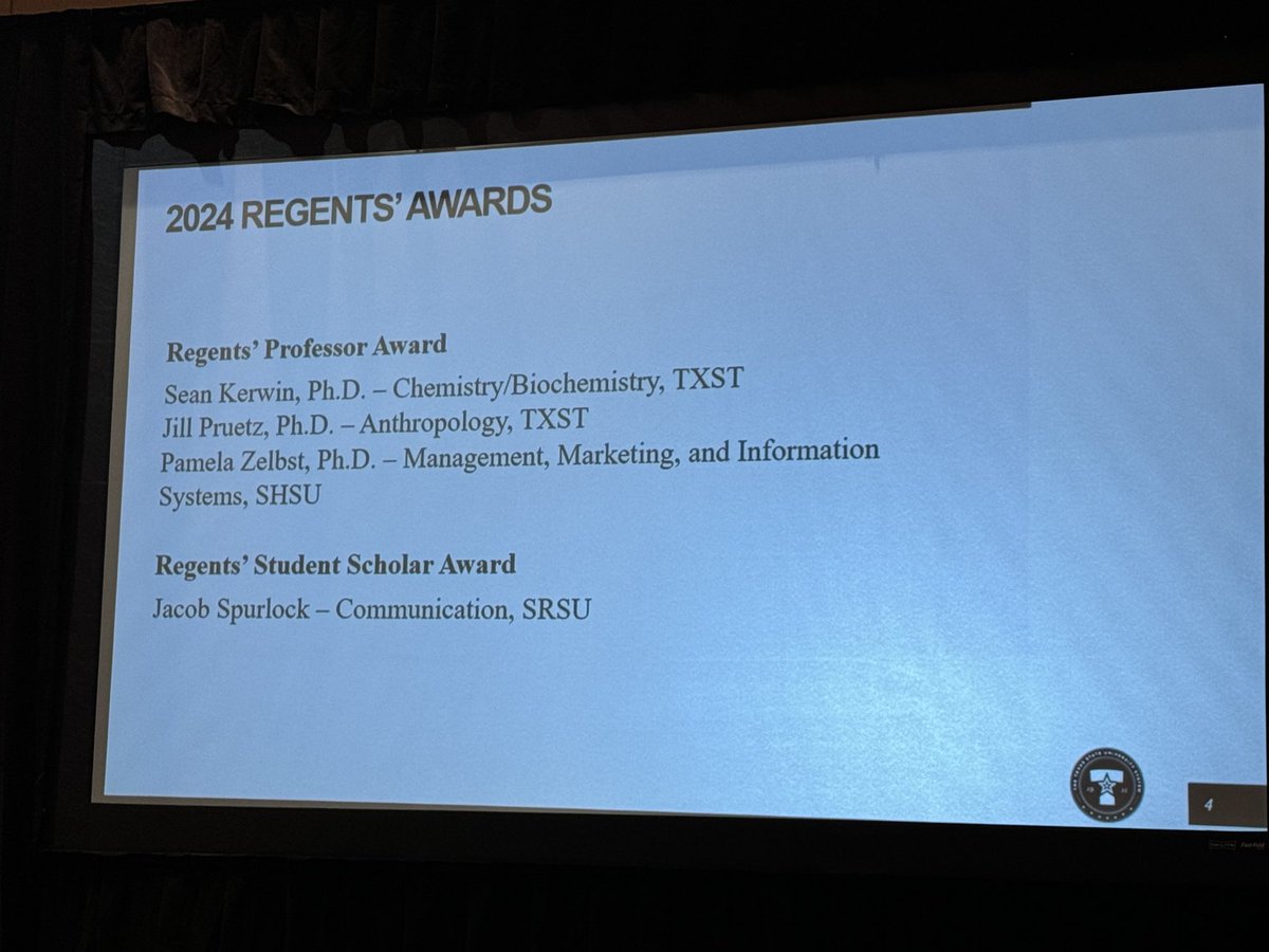 SHSUPresWhite's tweet photo. Look closely…our own Dr. Pam Zelbst is our newest Regents’ Professor. Well deserved, Dr. Zelbst! ⁦@SamHoustonState⁩ ⁦@TXStateUnivSyst⁩ https://t.co/HYUJPPcPOj