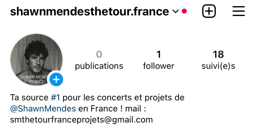 Notre compte Instagram a malheureusement été désactivé il y a quelques jours, nous en avons créé un autre, si vous voulez nous suivre à nouveau le voici : shawnmendesthetour.france