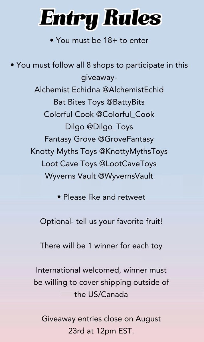 Just when you thought Deadpool and Wolverine was the biggest tag-team of the summer...!
🍉🍓🥝HUGE MULTI-SHOP GIVEAWAY!!🥝🍓🍉
8 Toys are up for grabs!
Like, Follow, and Retweet ALL 8 giveaways to enter!
Good luck!!