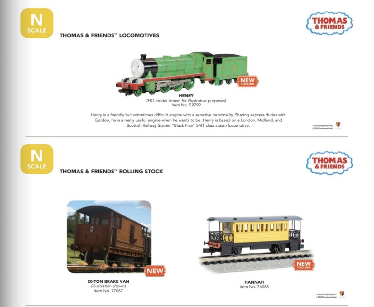 In N Scale, Henry will be made, alongside the 20-Ton Brake Van and