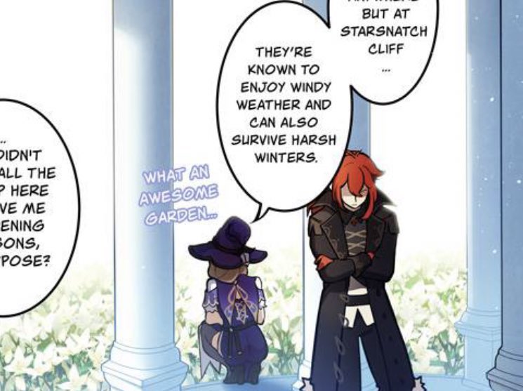 ragnvinrd's tweet photo. diluc’s cecilia garden in game with the mondstadt expansio- *gunshots* https://t.co/nTH07YLeEh