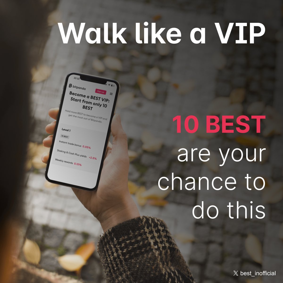 VSN_Unofficial's tweet photo. BEST-Advertising campaign. Part 2
The goal?
To become BEST VIP 1. 🤩
And you can help. If you think BEST VIP level 1 is a no-brainer, like and repost this and all following posts (10 in the next weeks) 🔥🔥🔥🔥🥳
At the end I will summarize what we have achieved. 🥳🥳
Let’s make BEST great 📈📈
Link: https://t.co/D8DwPXzkIs
#bitpanda #best #crypto #invest #burn
