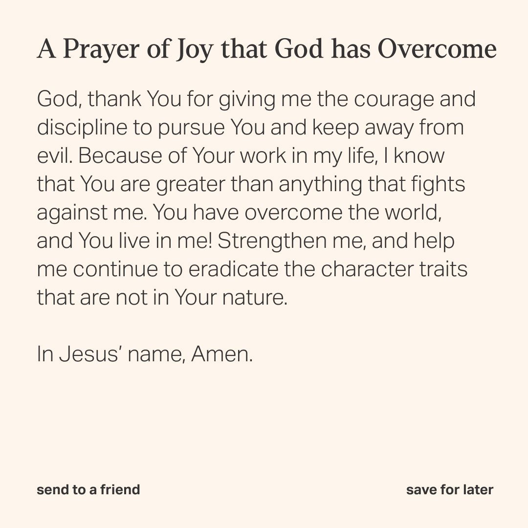 How has God given you victory today?