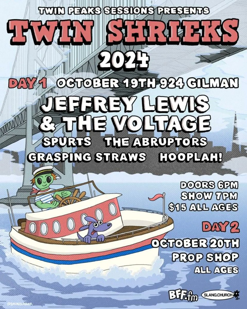 Just announced!! We are thankful to be apart of @twinshrieks day 1 <a href="/924gilmanstreet/">JezZBean</a> 
We played Gilman about 8 years ago and it was a dream come true. Can't wait to be back with these killer bands!!