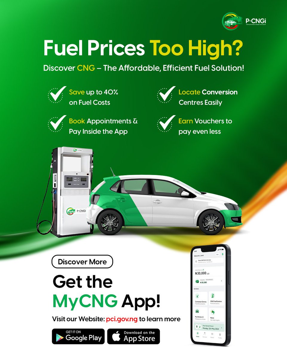 PCNGInitiative's tweet photo. 💡 Introducing the My CNG App - your one-stop solution for convenient and eco-friendly fueling options! Say goodbye to traditional fueling stations and hello to a greener future!
Visit the Google Playstore for Android users and Apple Store for IPhone users to Download App Now! https://t.co/uQXtVUzg2Z