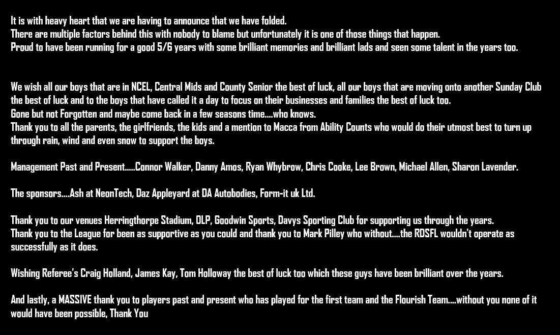 GOODBYE FOR NOW 💙<a href="/Rdslfootball/">Rotherham And District Sunday League</a>