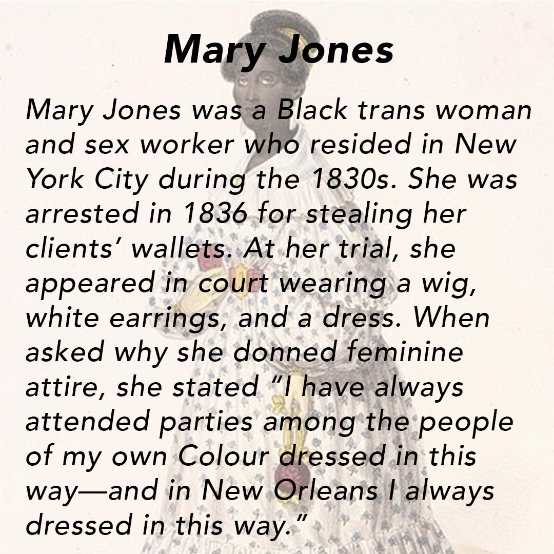 Honoring Mary Jones, a pioneering figure in trans history who courageously lived her truth in the 19th century, paving the way for generations to come. 🏳️‍⚧️ #TransHistoryMonth