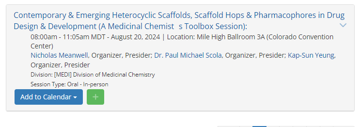 BagPhos's tweet photo. Going to #ACSFall2024 and interested in the evolution of chemical structures working into the next gen of medicines - check out this excellent session in #TeamMEDI @AcsMedi on 8/20 Tuesday AM ft. @LevinChem @andrei_yudin @NikkiG_Conshy and more https://t.co/YCaxRPIG3w