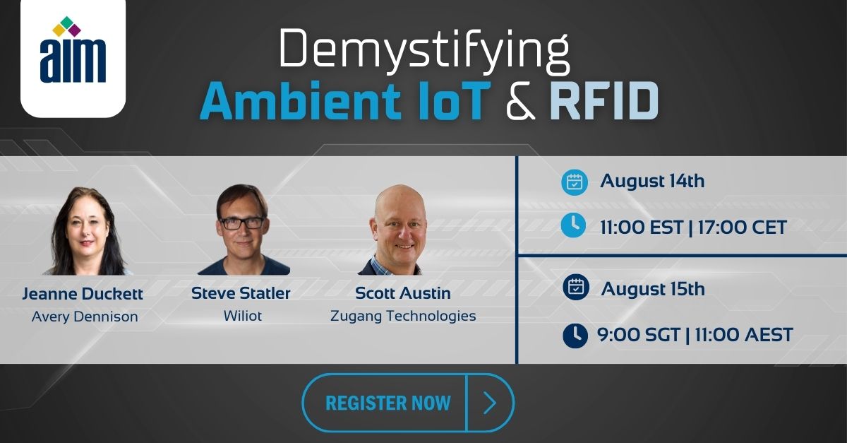 Register for our webinar Demystifying #AmbientIoT and #RFID tomorrow! With two different times to accommodate everyone you can register at the links below! 

14 August        11:00 EST | 17:00 CET
us02web.zoom.us/webinar/regist…
15 August  09:00 SGT | 11:00 AEST
us02web.zoom.us/webinar/regist…