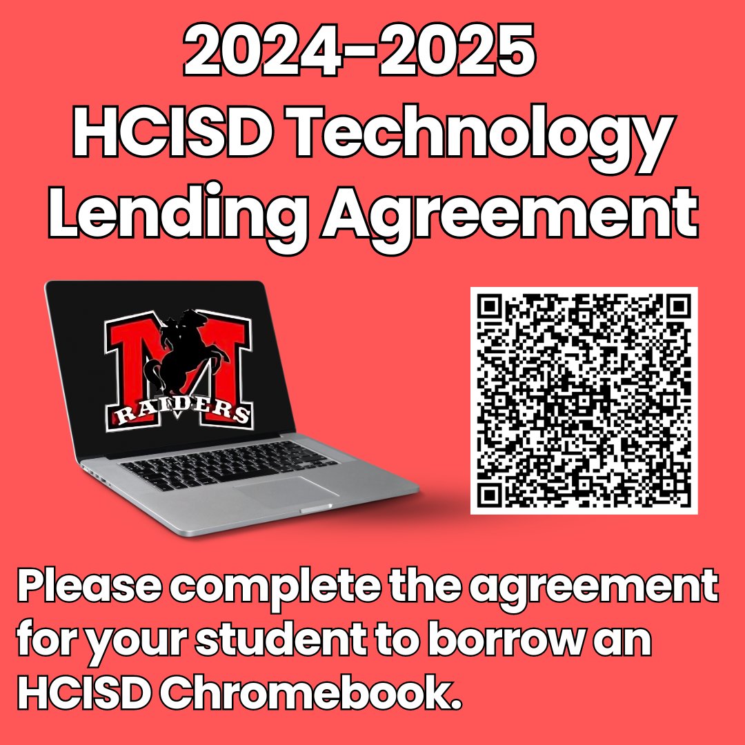 Please take a moment to fill out the HCISD Technology Device Agreement for your students. A completed agreement &amp; a clear technology account are required for students to check out a device. Thank you!
#WeAreMMS #RaiderNation #ChampionsChooseHCISD
prduse2drmsigprd-cdnep.azureedge.net/user?param=&fo…