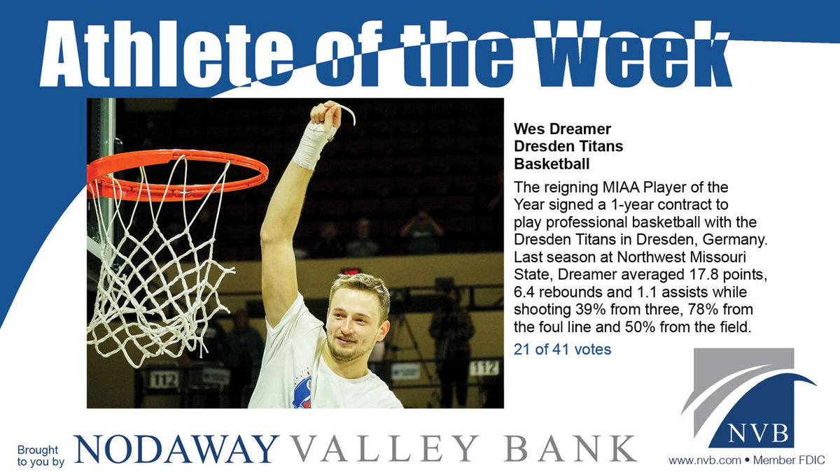 Congrats to Athlete of the Week Wes Dreamer!

This week's nominees are Paige Hanson, Colin Hoffmann and Justin Rankin. Vote at maryvilleforum.com/sports/athlete…