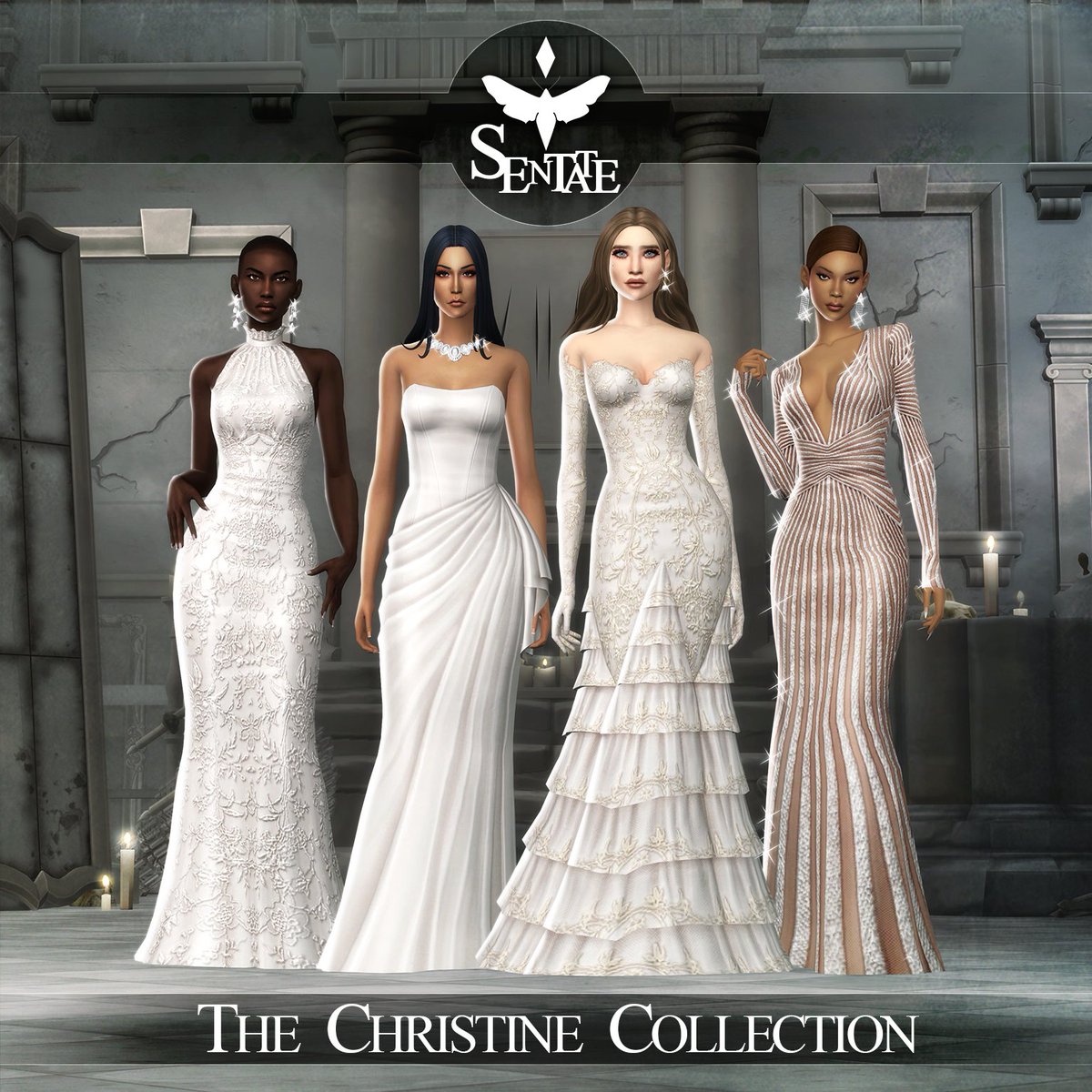 Atelier_Sentate's tweet image. Ok... now I definitely hear wedding bells! Inspired by a mix of haute couture and alternative bridal, The Christine Collection is a romantic set of gowns perfect for your sims big day.

Public: 30th of August