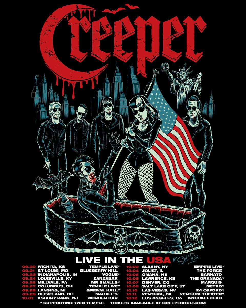 Creeper’s US tour dates including the bands debut Los Angeles headline show at Knucklehead Bar in West Hollywood are on sale now at Creepercult.com - Darcia