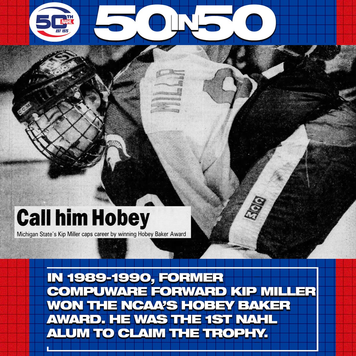 NAHLHockey's tweet photo. The first of a handful of #NAHL alums to bring home college hockey's top honor

#NAHL50th | #50in50 https://t.co/pkhDIA9DYp