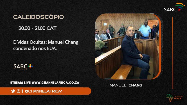 [COMING UP] #Caleidoscópio with Mariamo Khumalo until 21:00 CAT.

For news and current affairs broadcasted in #Portuguese, 

Tune in: <a href="/SABCPlus/">SABC+</a> app 

Stream: bit.ly/Listen2Channel…

#ChannelAfrica <a href="/PCaleidoscopio/">ChannelAfricaPort</a> <a href="/JPtheMotivator/">João Yabala</a> <a href="/Jacob193707/">Jacob the Ambassodor</a>