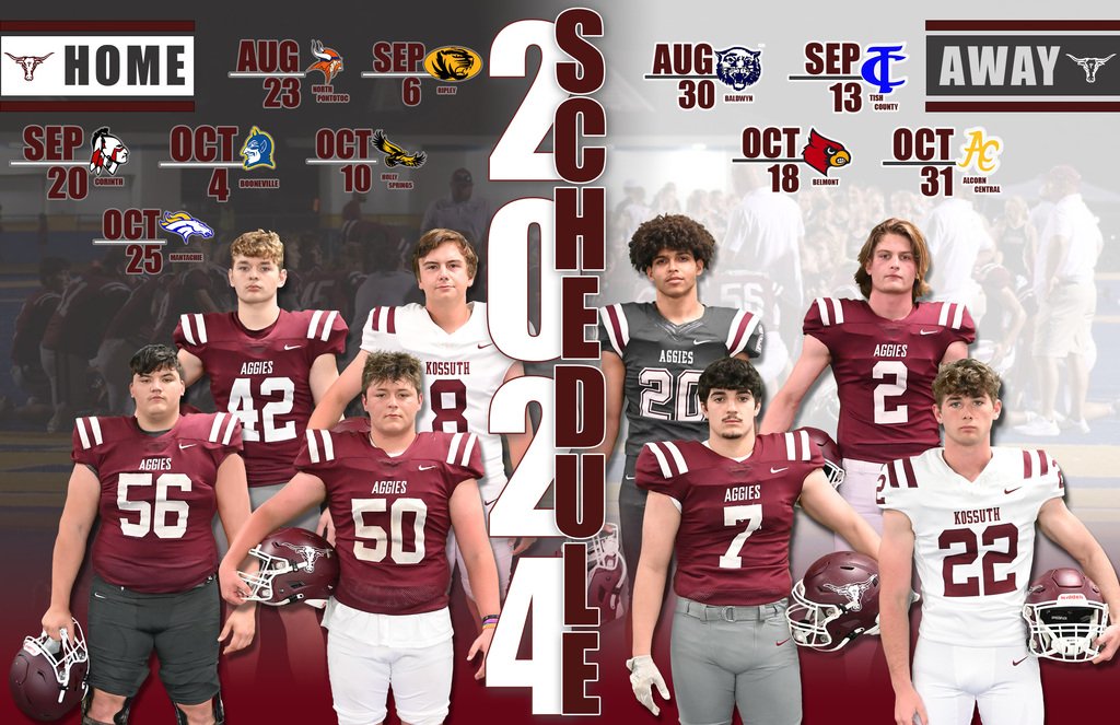 Kossuth Aggies 2024 Football Schedule
#IAmAKossuthAggie