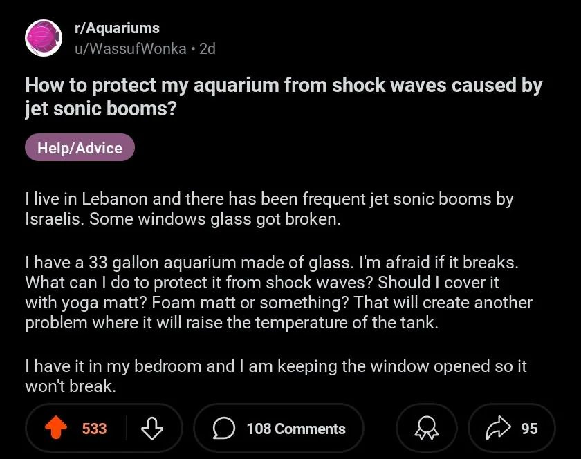 xieish's tweet photo. They deleted this post on the r/aquariums forum and now the subreddit is revolting against the mods https://t.co/Rx5OvzZLtm