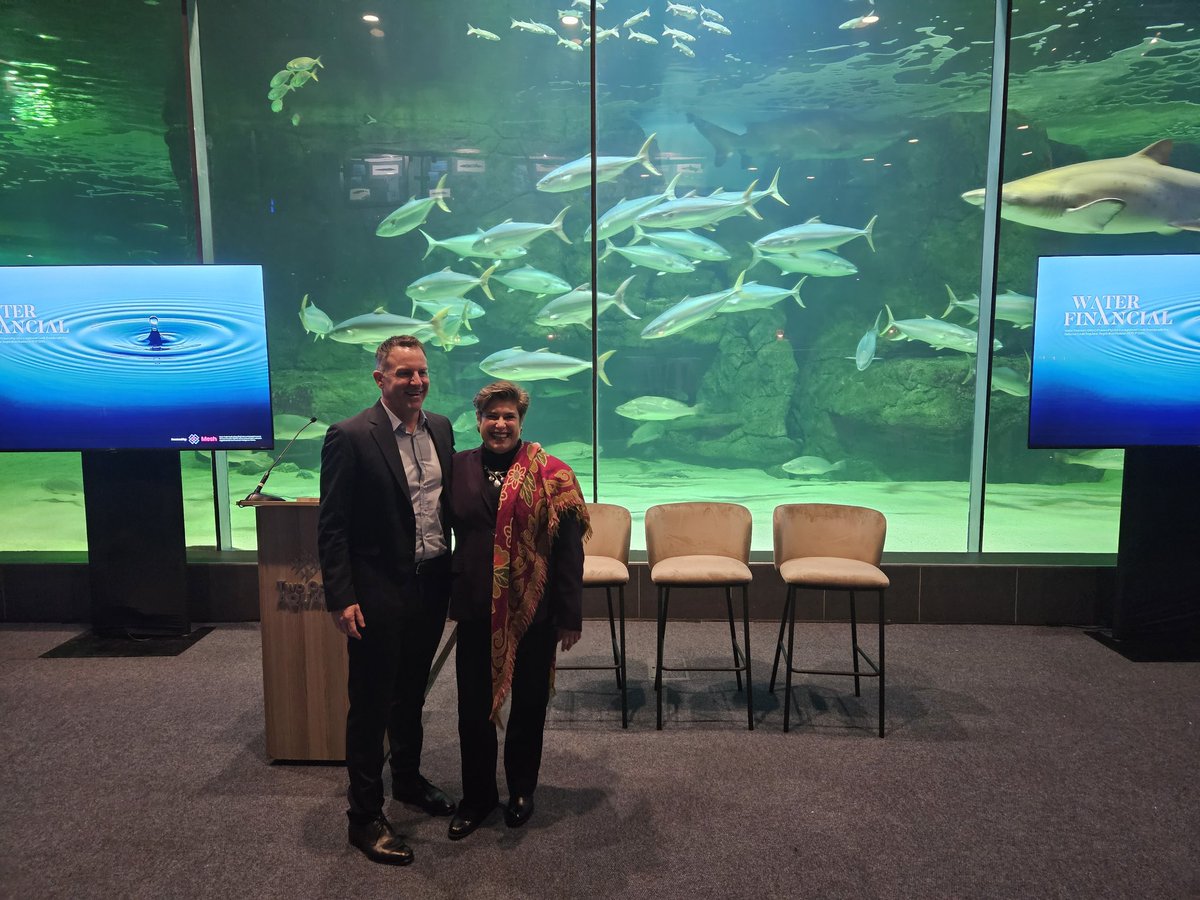 AdrianSaville's tweet photo. An incredible evening with @mesh_trade @bloem_connie @gidonnovick - speaking at the launch of @WaterFinancial's reverse mortgage solution - great people, brilliant brains, with purpose and impact. https://t.co/dZ2OGvqYOe