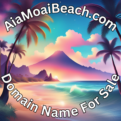 AiaMoaiBeach.com . . . Aia Moai Beach . . . #DomainNameForSale . . . Listed at: AiaMoaiBeach.com