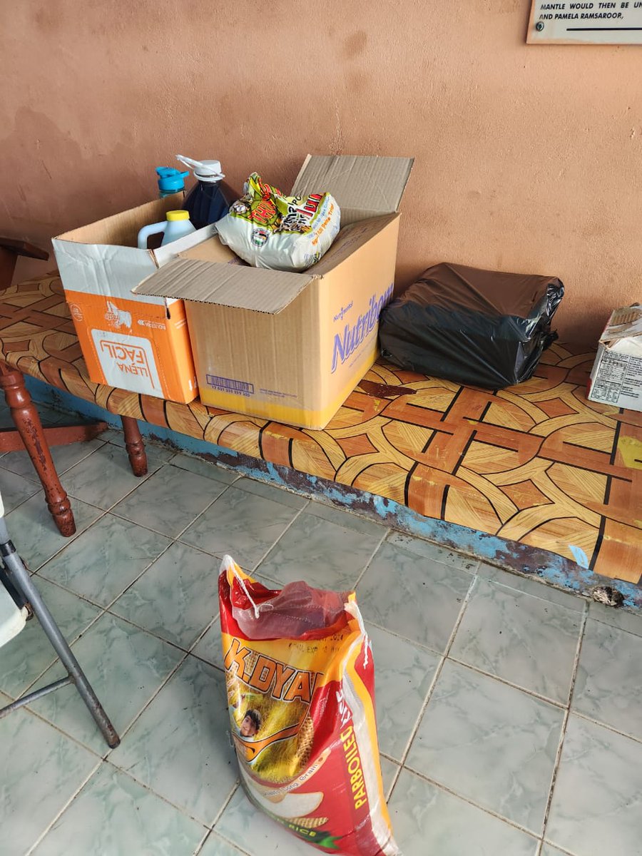 HFGuyana's tweet photo. Cleaning and food supplies donated to the dharam Shala in Berbice benefitting 45 seniors https://t.co/5vih6fE7dj