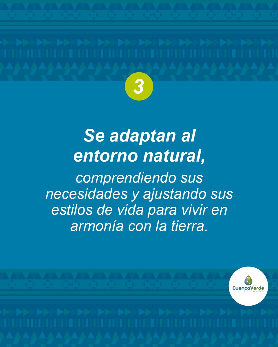Tres prácticas de los #PueblosIndígenas para proteger el #MedioAmbiente: La chagra. Protección activa del ecosistema. Adaptación al entorno natural. 
Nuestros antepasados entienden las necesidades del entorno y ajustan sus estilos de vida para vivir en armonía con la tierra.